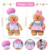 GAKSK Christmas Decorations Indoor Gingerbread Plush Hold Candy Cane Home Decor Gifts 11.8inch Gingerbread Stuffed Animal Doll Tree Toppers Christmas Decorations (2PCS) view 2