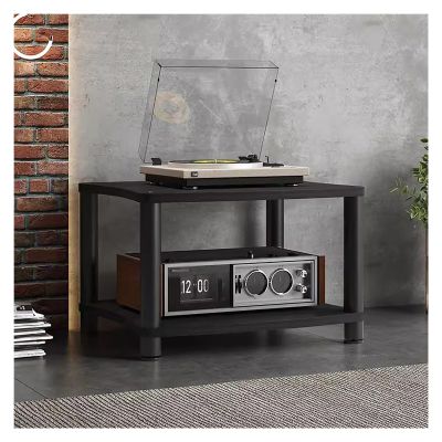 YLLFFLL 1/2/3/4-tier Audio Rack Av Tower Media Stand Electronics Equipment Shelf, Black Modern Component Cabinet Stereo Racks and Stands, HiFi Rack Audio-Video Shelving(2 Tier)