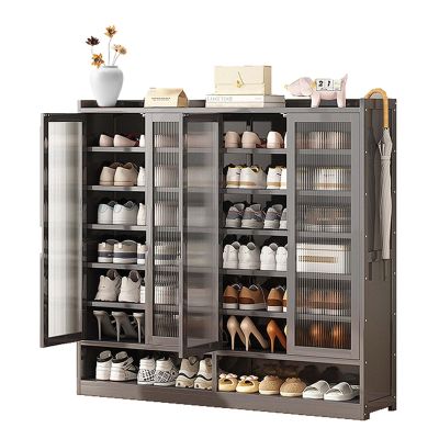 HUHJYUGE Shoe Rack Organizer for Closet, Shoe Rack Organizer for Entryway, Portable Shoe Shelf Cabinet, Shoe Organizer Space Saver Wood, Free Standing Shoe Racks, for Garage & Corridor