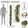 6 Ft Realistic Christmas Garland,Natural Droopy,Soft Bendable Cedar Garland, Lifelike Garland Christmas Decorations,Christmas Garland for Mantle Table Fireplace Stairs Christmas Decorations Indoor view 4
