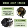 MADFLOW Yerba Mate Cup. Stainless Steel Mate Cup with 2 Bombillas. Double Wall Vacuum Insulated Yerba Mate Gourd. Unique Mate Cup And Bombilla Set view 3