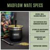 MADFLOW Yerba Mate Cup. Stainless Steel Mate Cup with 2 Bombillas. Double Wall Vacuum Insulated Yerba Mate Gourd. Unique Mate Cup And Bombilla Set view 4