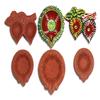 ASHIRWAD Diwali Clay Diya Oil Earthen Terracotta Traditional Lamps for Puja Festival Decoration Lights | AE000264-22 (4 pcs 1.5 inches Pair) view 2