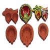 ASHIRWAD Diwali Clay Diya Oil Earthen Terracotta Traditional Lamps for Puja Festival Decoration Lights | AE000264-22 (4 pcs 1.5 inches Pair) view 3
