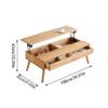 YOUQUEEN Coffeetable All Solid Wood Lifting Coffee Table Oak Nordic Simple Living Room Multifunctional Tea Table Modern Dining Table Coffee Tables for Living Room view 2