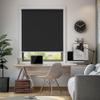 ChrisDowa Cordless Blackout Roller Shade with Spring System Room Darkening UV Protection Jacquard Fabric Blackout Blinds for Indoor Window Shades Pull Down for Home and Office, Black, 37" W x 72" H view 1