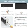 ChrisDowa Cordless Blackout Roller Shade with Spring System Room Darkening UV Protection Jacquard Fabric Blackout Blinds for Indoor Window Shades Pull Down for Home and Office, Black, 37" W x 72" H view 4