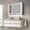 Black Bathroom Mirror Medicine Cabinets with LED Lights, Wall Mounted Mirror Medicine Cabinet with Adustable Shelf, Shaver Socket and Plug, 2 Doors, Anti Fog, Dimmable, Memory Function, 32 x 24 inch view 2