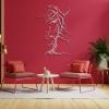 (Abstract) Metal Tree Wall Decor - Face Art, Living Room & Bedroom Decor - 38"x53.1", Silver view 2