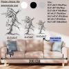 (Abstract) Metal Tree Wall Decor - Face Art, Living Room & Bedroom Decor - 38"x53.1", Silver view 3