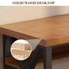 Computer Desk with Bottom Bookshelves, Home Office Desk Solid Wood Writing Desk Modern Student Study Table Computer Workstation(47 Inch) view 4