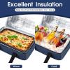 MIAOJIE Insulated Casserole Carrier, Portable Casserole Carrier for Hot or Cold Food Lunch Tote Warmer or Cooler Bag, Lasagna Lunch Bag for Potluck Parties- Fits 9" x 13" Baking Dish-Navy blue view 4
