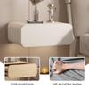 Floating Nightstand with Drawers, Wall Mounted Nightstand with Microfiber Leather, Solid Wood Floating Bedside Table, Wall Nightstand, Small Floating Side Table for Bedroom(Black,Length 11.8in/30cm) view 3