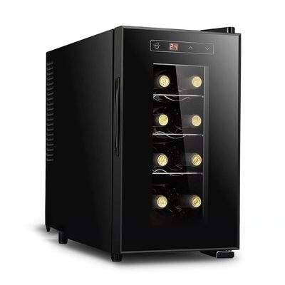 Dntum 8 Bottles Wine Cellars Constant Temperature Wine Cellar 23L Wine Cabinet,with Shelves and LED Lighting,11~18C,Multiple Styles