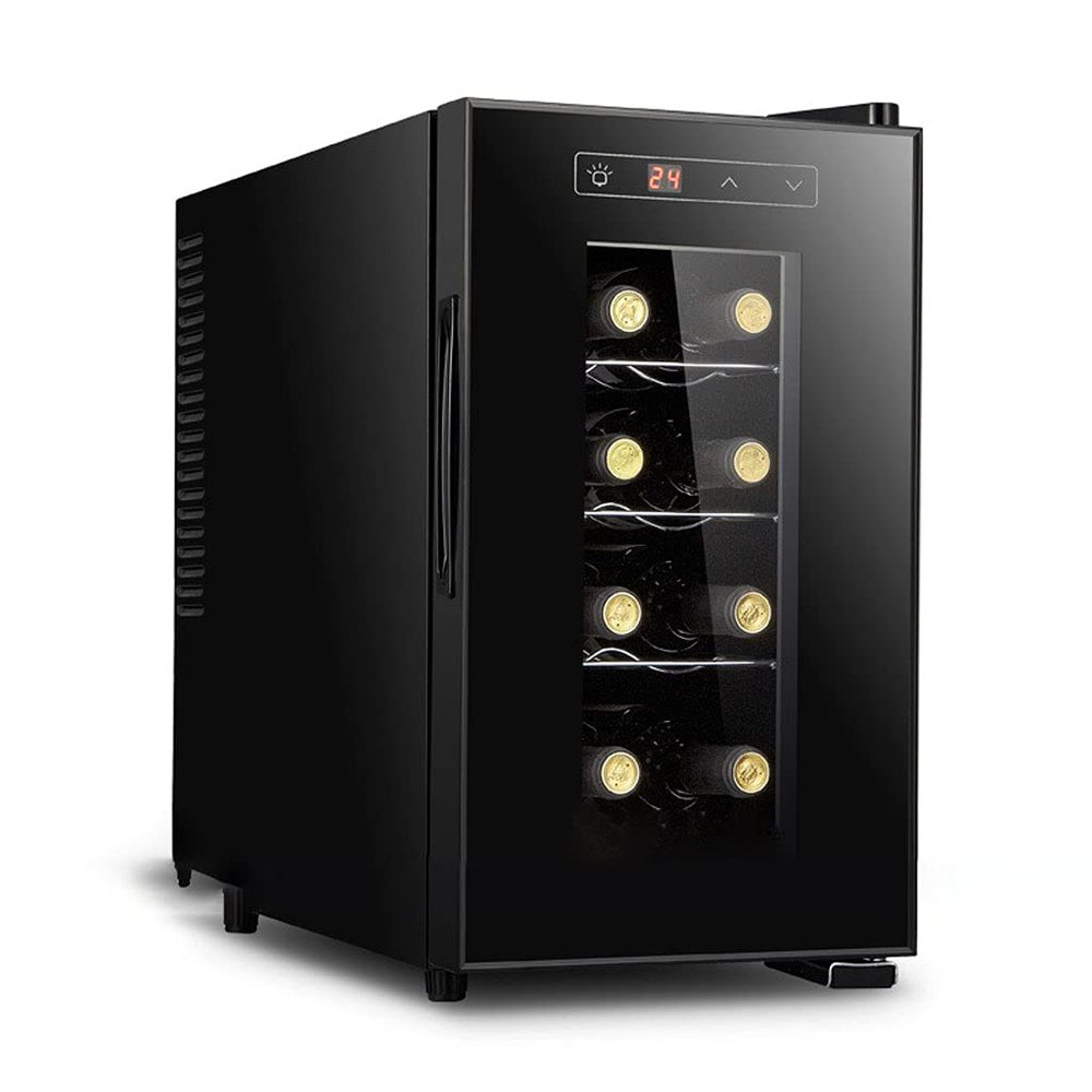 Dntum 8 Bottles Wine Cellars Constant Temperature Wine Cellar 23L Wine Cabinet,with Shelves and LED Lighting,11~18C,Multiple Styles