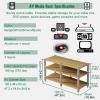 HDYZJQ Home Theater AV Display Rack Heavy Duty, Audio Component Cabinet/Media Stereo Stand Equipment Shelf, 2 3 4 Tier Wooden Audio Equipment Organizer Shelf(Beige,120x48x63cm) view 2