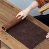 JYDQMOLS Waterproof PU Leather Table Runner Leather Table Runner Brown, Rustic Heat Resistant Table Mat for Desk Extra Large, Laptop Keyboard Mouse Pad, Desk Top Protector Mat(33x80cm(13"x31.5")) view 2