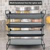 HOANYNGX Four Multi-Functional Shelves Countertop Household Spice Racksin Cabinet Spice RackSuitable for Countertops, Cabinets Or Wall Mounting, Black Colour(Small Size) view 3