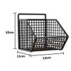 HOANYNGX Storage Basket No Punch Cabinet Spice RackSpace Saving Spice RacksAdjustable Hanging Spice Rack Storage for Kitchen Food Cabinets, Dual Purpose Spice Racks(Black Single Grid (2-Pack)) view 2