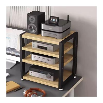 Small Stereo Receiver Stand For Home Audio, Multifunctional Center Entertainment Media Speaker Video CD Player Turntable Furniture Stand, Game Console Component Storage Unit For Living Recording Room(