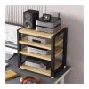 Small Stereo Receiver Stand For Home Audio, Multifunctional Center Entertainment Media Speaker Video CD Player Turntable Furniture Stand, Game Console Component Storage Unit For Living Recording Room( view 1