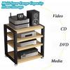 Small Stereo Receiver Stand For Home Audio, Multifunctional Center Entertainment Media Speaker Video CD Player Turntable Furniture Stand, Game Console Component Storage Unit For Living Recording Room( view 3