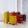 LVLDAWA Floor Stand Styling Sation Salon Cabinet Barber Shop Tool Storage Trolley Cart with Wheels, Rolling Hairdressin Tools Organizer Equipments for Retail Stores(Yellow,31.7x41.7x125.5cm) view 2