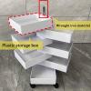 LVLDAWA Floor Stand Styling Sation Salon Cabinet Barber Shop Tool Storage Trolley Cart with Wheels, Rolling Hairdressin Tools Organizer Equipments for Retail Stores(Yellow,31.7x41.7x125.5cm) view 3