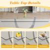 BAOPIN Glass Dining Table Set for 8, 71" Modern Tempered Glass Dining Table Set, 9 Pieces Kitchen Table and PU Cusion Dining Chairs for 8 view 2