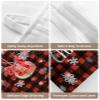 1pcs Tissue Box Cover,Paper Sleeve Christmas Bell Berry Balls Reusable Tissue Holder Hanging Tissue Bag,Winter Snowflake on Black Red Gingham Decorative Napkin Container for Car,Bathroom,Office view 4
