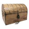 Nautical Cove Antiqued Finished Wood Treasure Chest with Decorative Rivets and Reinforcing Iron Strips with Lock and Skeleton Keys (Light Antique, X-Large 16x12x12) view 1
