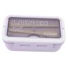 aqxreight Compartment Lunch Box 2 Compartments 1100ml Lovely Adult Box with Spoon Chopsticks for Kitchen Work () view 1