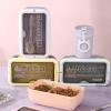 aqxreight Compartment Lunch Box 2 Compartments 1100ml Lovely Adult Box with Spoon Chopsticks for Kitchen Work () view 2