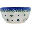 Polmedia Polish Pottery Bowl 5-inch - Lucky Clovers Pattern Handmade in Boleslawiec Poland by Ceramika Bona + Certificate of Authenticity view 3