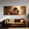 Sense Canvas Radha Eternal Love Embrace 6 Canvas Art - Home Decor Wall Art Print Poster Painting Small 20x8 / 1.5" view 2