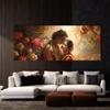 Sense Canvas Radha Eternal Love Embrace 6 Canvas Art - Home Decor Wall Art Print Poster Painting Small 20x8 / 1.5" view 3
