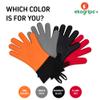 Ekogrips Plus Oven Gloves with Fingers, Comfy Waterproof Silicone Oven Mitts Heat Resistant with Long Cuff, Insulated BBQ Gloves Perfect for Grilling, Baking, Smoker, Canning, Pizza, Red, Hot Mitts view 4