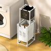 HTBNFYY modern laundry basket Washing Basket with Compartment laundry cabinet laundry used in laundry room bedroom bathroom,White view 3