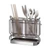 FKEE55UED Kitchen Utensil Holder Utensil Holder with 2 Compartments and Stainless Steel Rack, Wall Mounted/Countertop Utensil Caddy Organizer with Removable Drain Tray, Gray Cooking Utensil Holder view 1