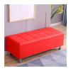 GLigeT Shoe Bench Rectangular Sofa StoolShoe Change StoolBedside StoolMultifunctional Storage Storage StoolDressing RoomFitting RoomLeather Stools Shoe Bench with Seat(Red,90 * 40 * 40cm) view 1