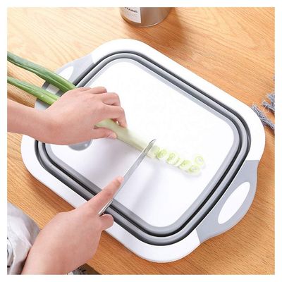 Multi-purpose board,Cutting Board Multifunctional Folding Cutting Board Household Plastic Cutting Board Cutting Board Three-in-one Cutting Board Vegetable Washing Basin Kitchen Chopping Board(A)