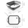 Multi-purpose board,Cutting Board Multifunctional Folding Cutting Board Household Plastic Cutting Board Cutting Board Three-in-one Cutting Board Vegetable Washing Basin Kitchen Chopping Board(A) view 2