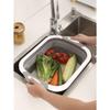 Multi-purpose board,Cutting Board Multifunctional Folding Cutting Board Household Plastic Cutting Board Cutting Board Three-in-one Cutting Board Vegetable Washing Basin Kitchen Chopping Board(A) view 4