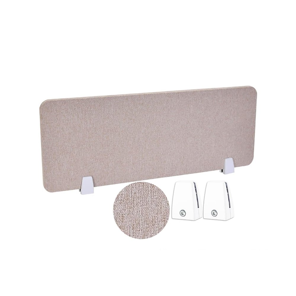 Acoustic Desk Divider Desk Partition Desk Privacy Panel Easy to Install, Reusable Raw Noise and Distraction Reducing Freestanding Acoustic(Beige,30X100CM)