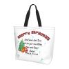 HDAODNM Merry Christmas Canvas Tote Bag Christmas Shoulder Bag for Women Men Casual Grocery Bags Jesus Bag for Christmas view 1