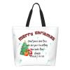 HDAODNM Merry Christmas Canvas Tote Bag Christmas Shoulder Bag for Women Men Casual Grocery Bags Jesus Bag for Christmas view 2