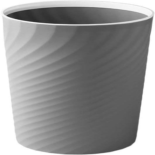 YUJUNDZSW Waste Bin Plastic Wastebasket, Nordic Style Press Ring Trash Can Round Plastic Garabage Can for Kitchen Bathroom Living Room Office Dorm, Waste Paper Basket Rubbish Bin(Grey,12L)