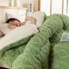 Super Ultra Soft Luxury Plush Sherpa Weighted Comforter, Cozy Reversible Fleece Goose Down Alternative Fill, Super Thick Winter Warm Artificial Lamb Blanket Bedding,A,150x200cm/59x79in4Kg view 2