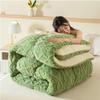 Super Ultra Soft Luxury Plush Sherpa Weighted Comforter, Cozy Reversible Fleece Goose Down Alternative Fill, Super Thick Winter Warm Artificial Lamb Blanket Bedding,A,150x200cm/59x79in4Kg view 3