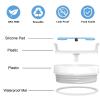 40oz Tumbler Lids Replacement for Stanley Cup,Replacement Spill Proof Splash Resistant Tumbler Lids Reusable Tumbler Cover for Stanley and More Coffee Mugs (Light Blue+White) view 2